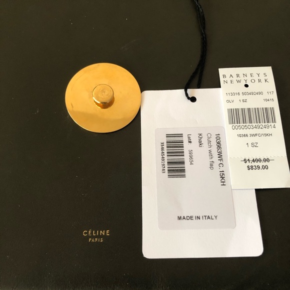 NWT Céline Leather Clutch with Flap - Picture 7 of 7